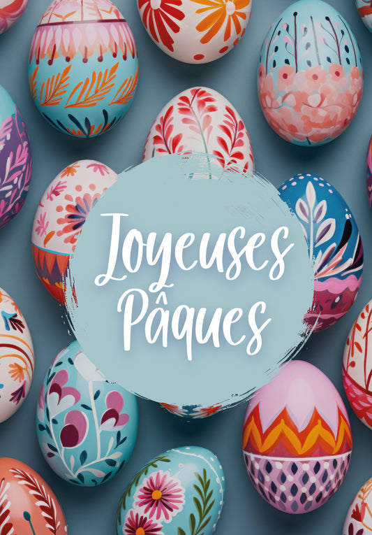 Joyeuses Pâques - Oeufs de Pâques colorés